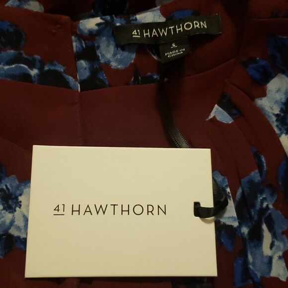 đ
şStitch Fix | 41 Hawthornâ Eden A Line Keyhole Burgundy Floral DressâSz Sm⌠- Picture 3 of 4